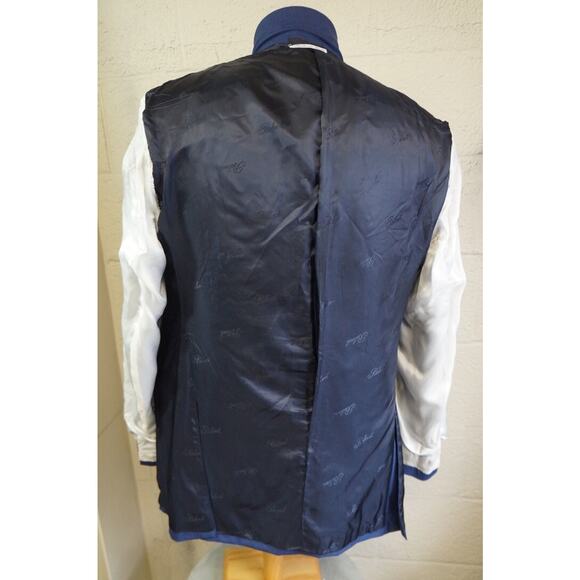 BELVEST Italy Suit Men's 46R 40x30 Striped Flannel Super 120's Wool Dual Vents - Picture 10 of 15